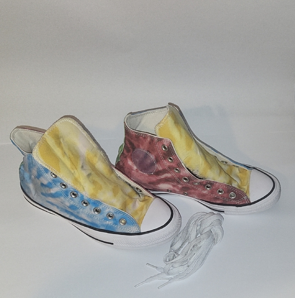 Converse Adult Shoes - Yellow, Blue, Red Tie-Dye
